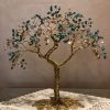 copper wire tree with fyrozy and bej stone