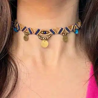 Tourmaline Brass Choker