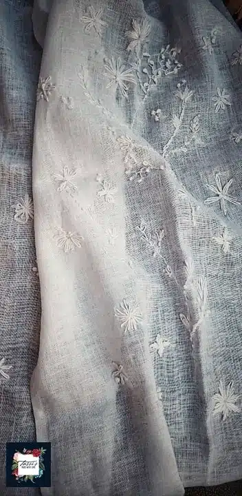 Angelic White Linen Shawl 3 White 1