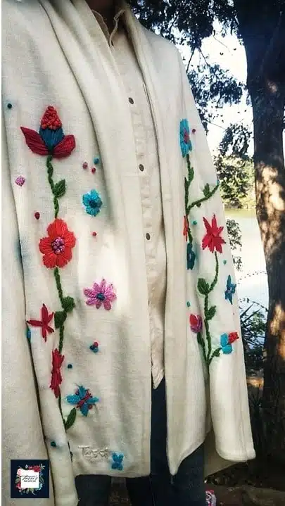 Off White Bohemian Shawl 1 Off White Bohemian Shawl