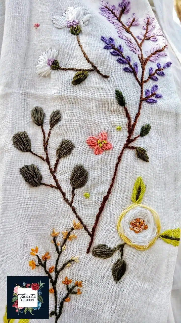 Wild Flowers Linen Shawl 2 Wildflowers 2