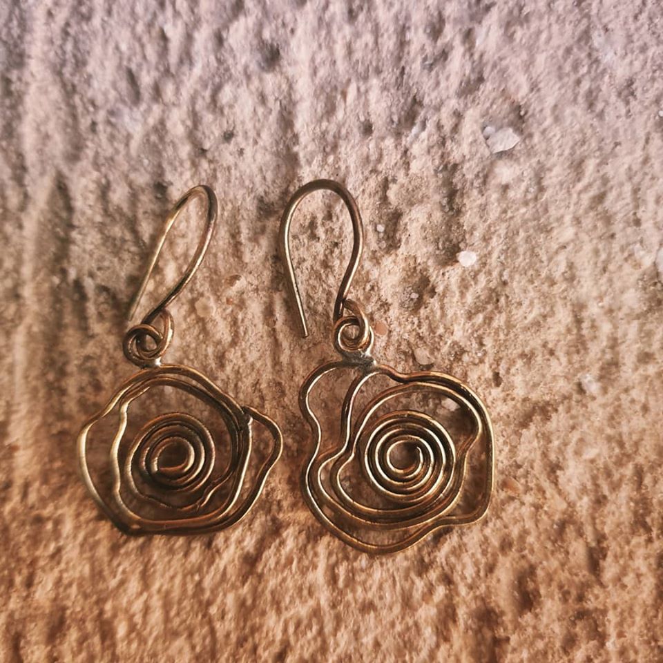 Wire flower set 5 Wire flower with matching pendant 1