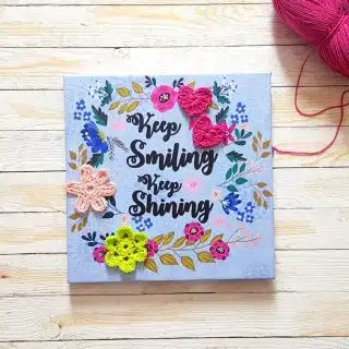 Zan Design Wall Art Keep Smiling Keep Shining Quote