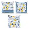 Set of Three Towels with lemon Prints 30*30