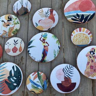 Tropical Wall Decor Plates