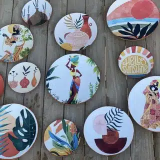 Tropical Wall Decor Plates