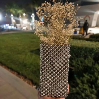 Beaded vase