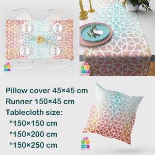 Pastels pattern for Ramadan (runner-tablecloth-cushion)