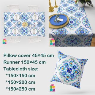 moroccan pattern ( tablecloth-runner-coushion)