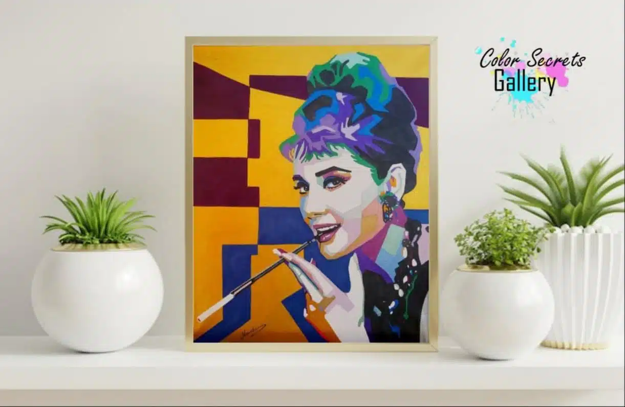 Audrey Hepburn Pop Art Painting 4 pop art painting of audrey hepburn