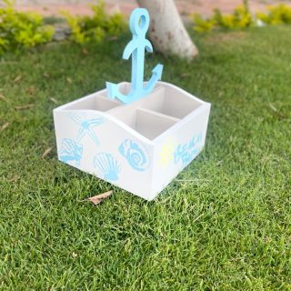 Sea Blue Anchor Cutlery Organizer
