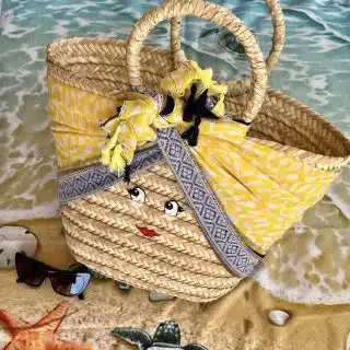 LOLA Yellow Straw Bag