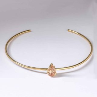 Gold-plated choker necklace.
