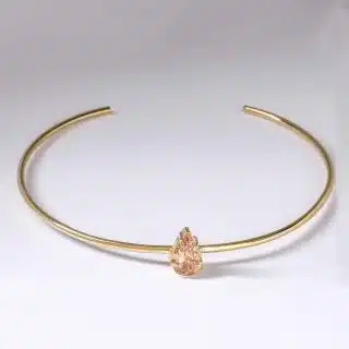 Gold-plated choker necklace.