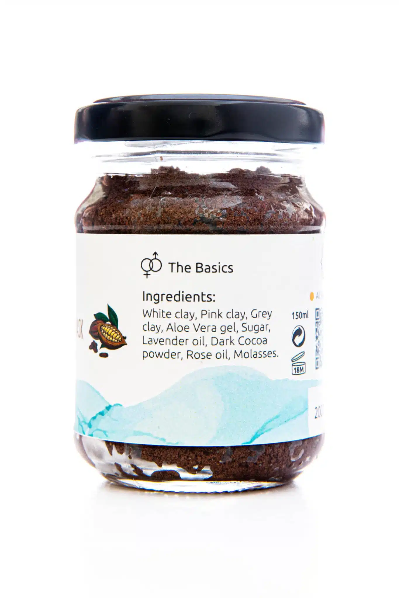 Revitalizing clay and coco powder facial mask (150ml) 2 clay scaled