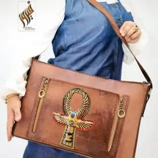 شنطه جلد طبيعي لاب توب