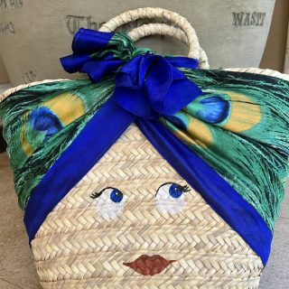 LOLA Peacock Straw Bag