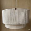 Macrame double layer chandelier