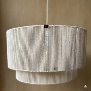 Macrame double layer chandelier