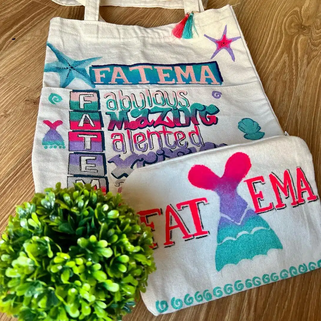 Name style totebag 3 fatema