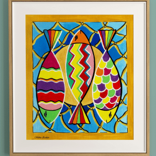 poster wall art - Fishes in the Net