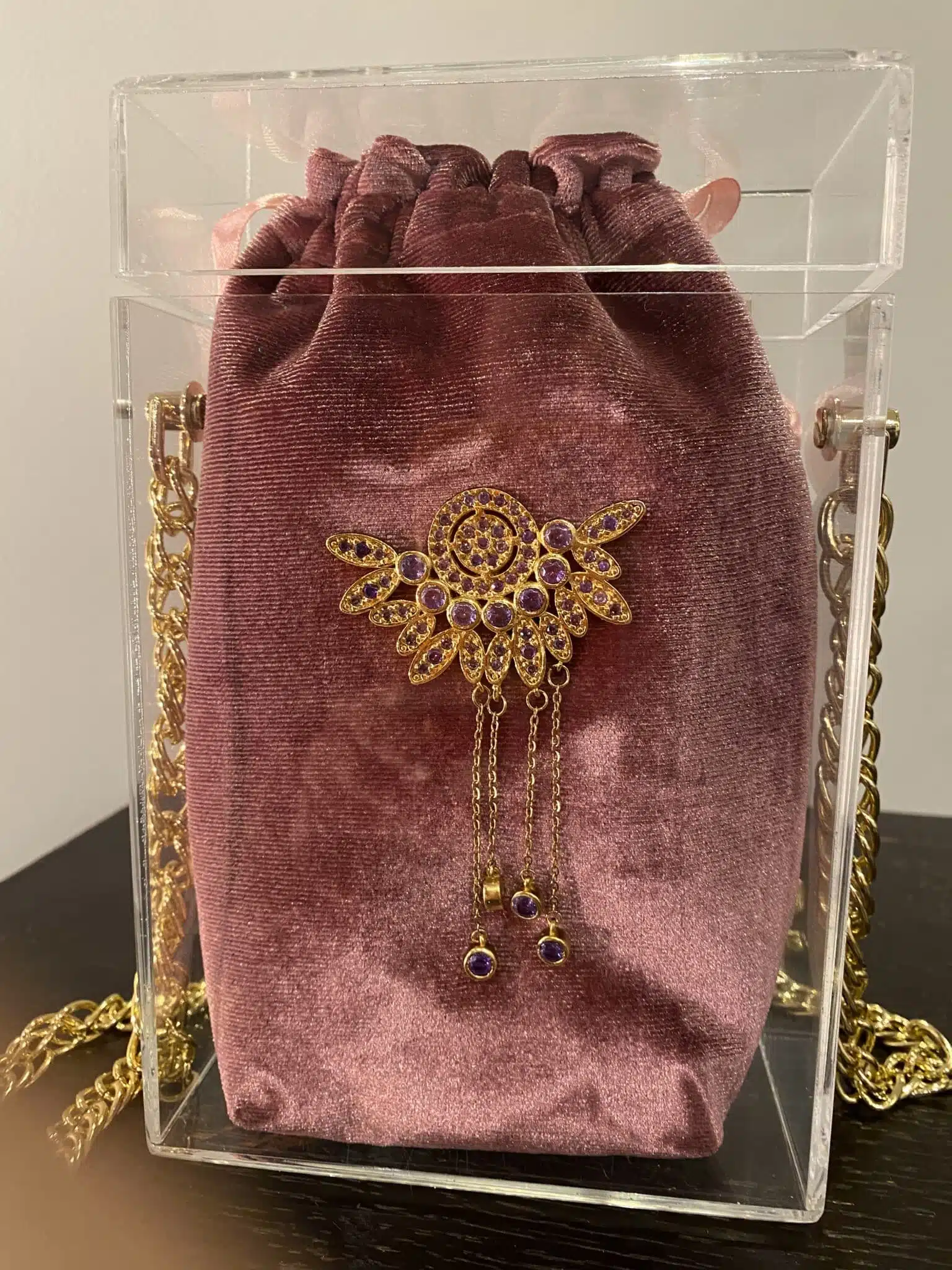 The Bois De Rose Crystal Plexi Box Chain Bag 4 image00011 scaled