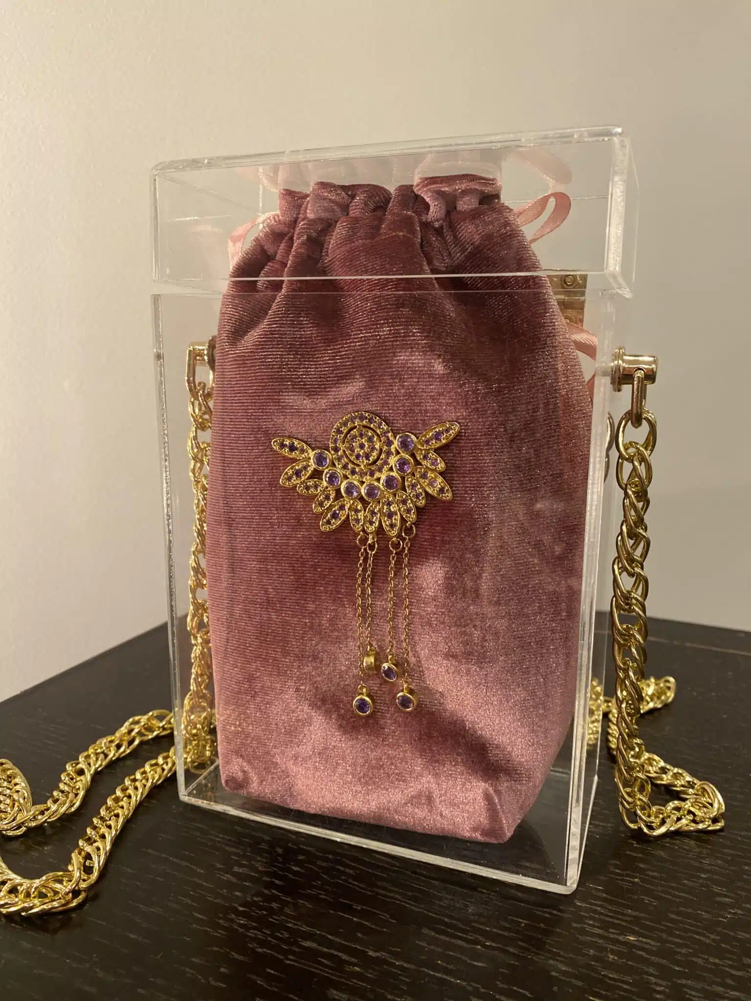 The Bois De Rose Crystal Plexi Box Chain Bag 5 image00012 scaled