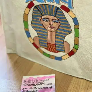 Pharaonic style square totebag