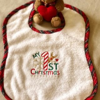 Baby's first Christmas bib