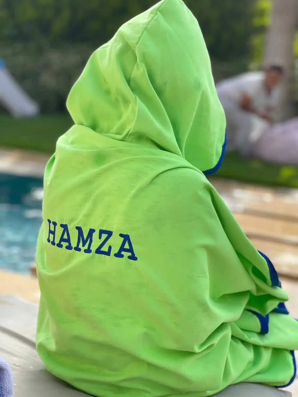 Microfiber hooded towel (green) 3 img