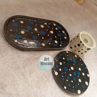 Jesmonite Black and white Set