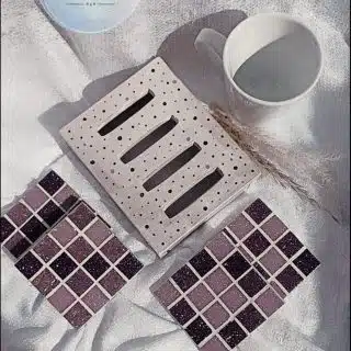 4 mosaic set coasters
