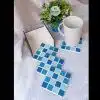 blue mosaic coaster set