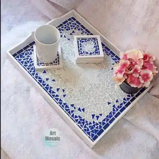 Mosaic Tray and coasters B