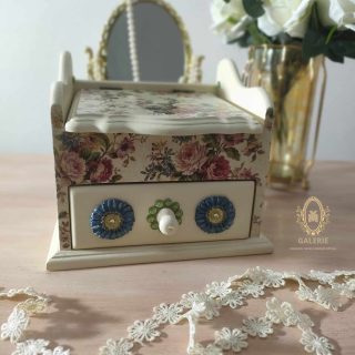 Floral decoupaged organizer