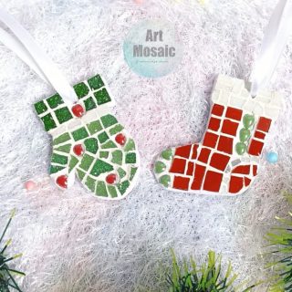 Mosaic Christmas tree decoration