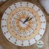 White Beige Wall Clock