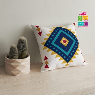 white & blue Cushion