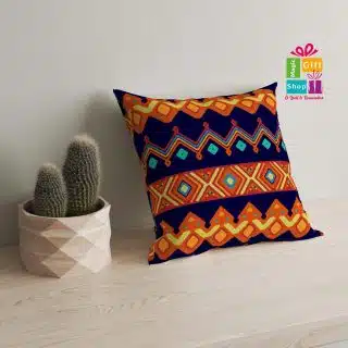 bark blue & yellow Cushion