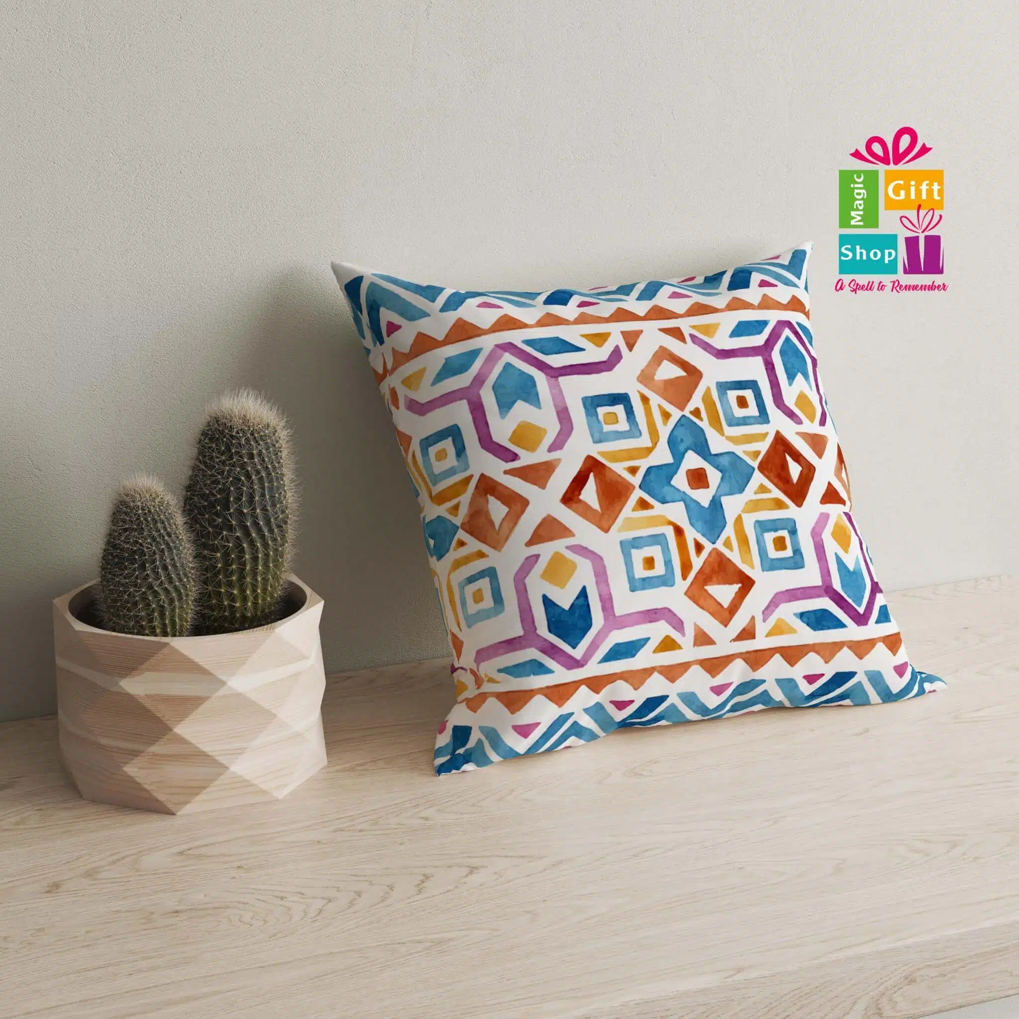 Blue & Pink Cushion 1 Blue & Pink Cushion