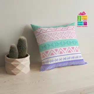 Aqua & pink Cushion
