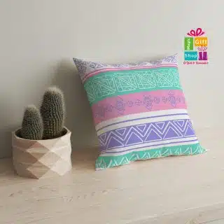 Aqua & pink Cushion