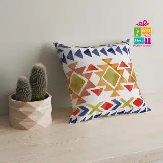 watercolor blue Cushion