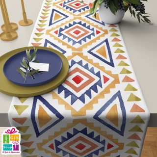 Watercolor-green & blue (Runner)