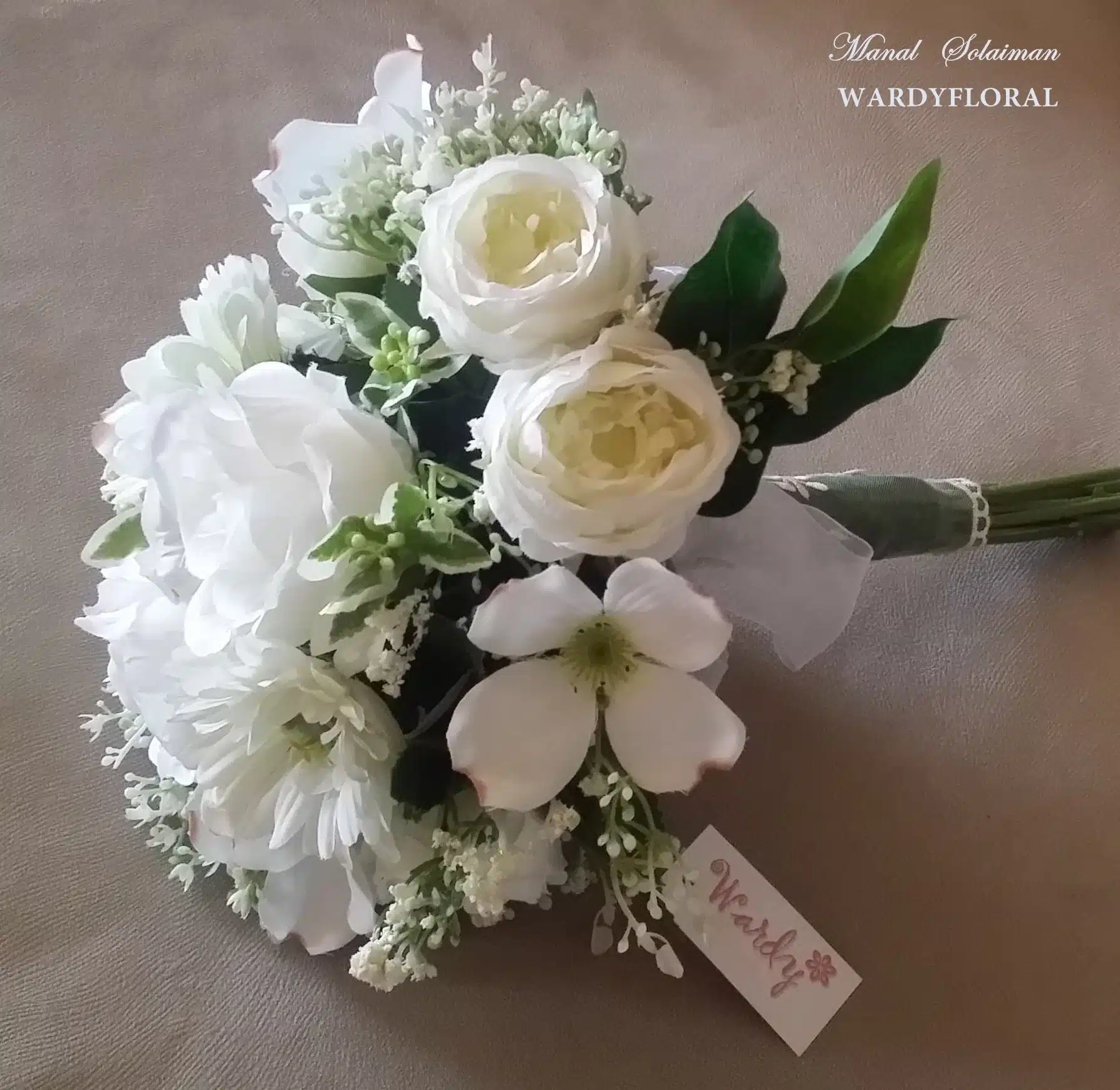 All white bridal bouquet 1 All white bridal bouquet