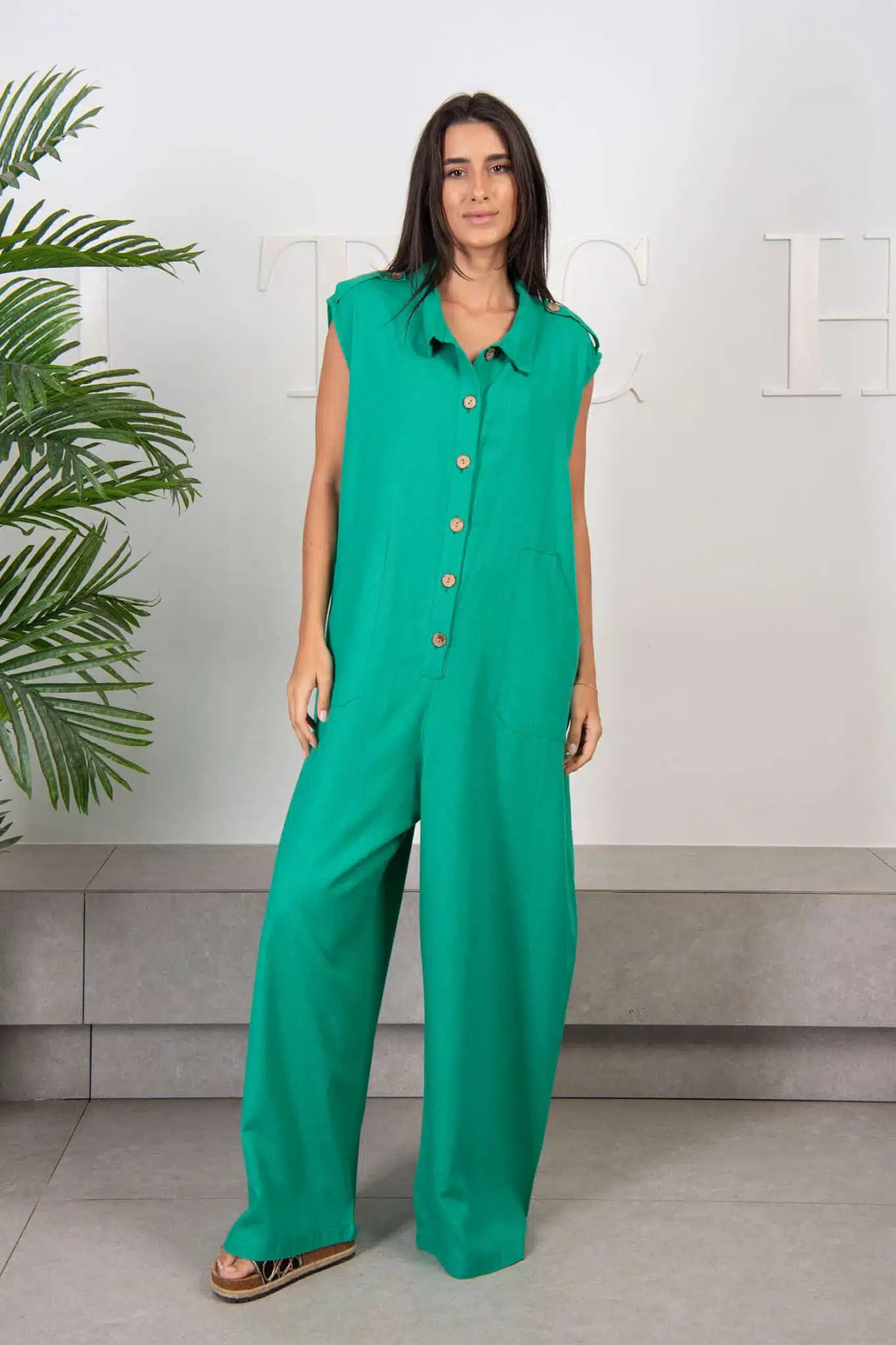 Green linen jumpsuit 4 mitcha 37676 scaled
