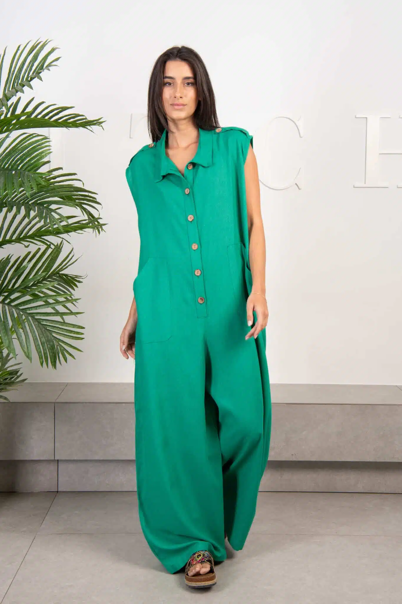 Green linen jumpsuit 2 mitcha 37686 scaled