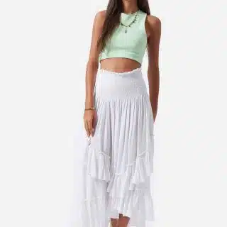 White ruffle skirt/dress