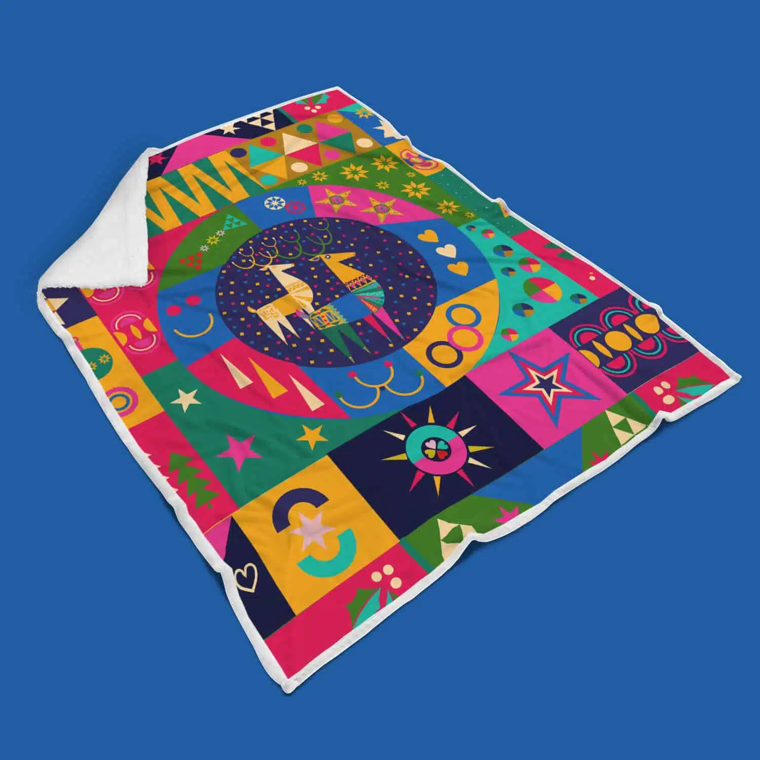 chirstmas blanket 2 mockup blanket 1