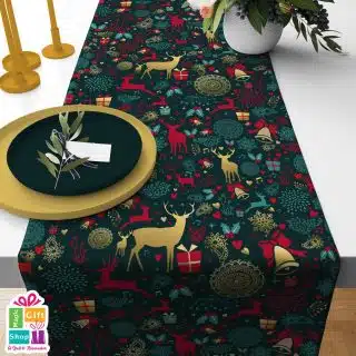 Christmas dark green & gold